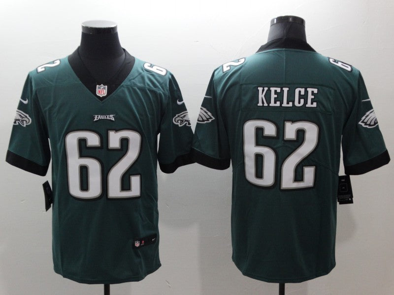 Men’s Philadelphia Eagles Jason Kelce #62 Midnight Green Jersey