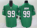 Men’s Philadelphia Eagles Jerome Brown #99 Kelly Green Jersey