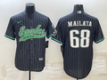 Men’s Philadelphia Eagles Jordan Mailata #68 Black Jersey Joint Edition