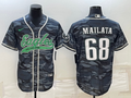 Men’s Philadelphia Eagles Jordan Mailata #68 Grey Camouflage Jersey Joint Edition