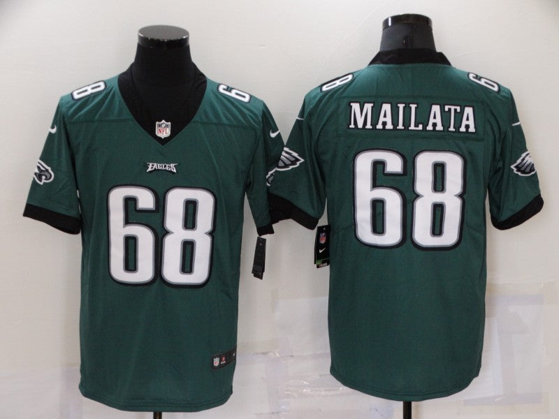 Men’s Philadelphia Eagles Jordan Mailata #68 Midnight Green Jersey