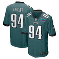 Men’s Philadelphia Eagles Josh Sweat #94 Midnight Green Super Bowl LVII Patch Jersey
