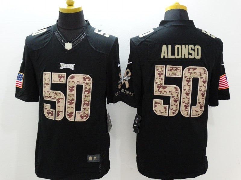 Men’s Philadelphia Eagles Kiki Alonso #50 Black Jersey