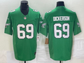 Men’s Philadelphia Eagles Landon Dickerson #69 Kelly Green Alternate Jersey