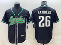 Men’s Philadelphia Eagles Miles Sanders #26 Black Jersey Joint Edition