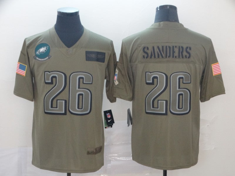 Men’s Philadelphia Eagles Miles Sanders #26 Brown Jersey