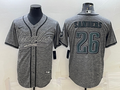 Men’s Philadelphia Eagles Miles Sanders #26 Gray Jersey Joint Edition