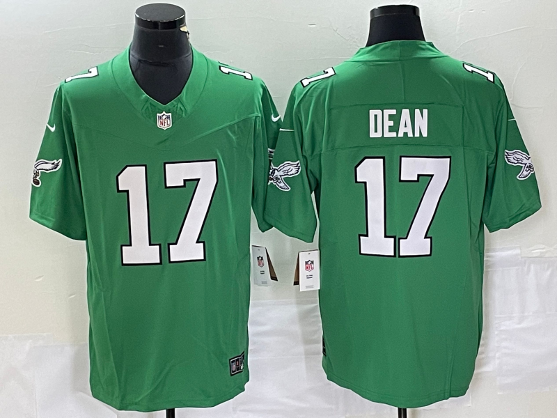 Men’s Philadelphia Eagles Nakobe Dean #17 Kelly Green Jersey