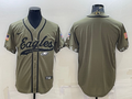 Men’s Philadelphia Eagles Olive 2022 Salute To Service Limited Blank Jersey