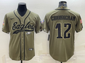 Men’s Philadelphia Eagles Randall Cunningham #12 Olive 2022 Salute To Service Limited Jersey Joint Edition