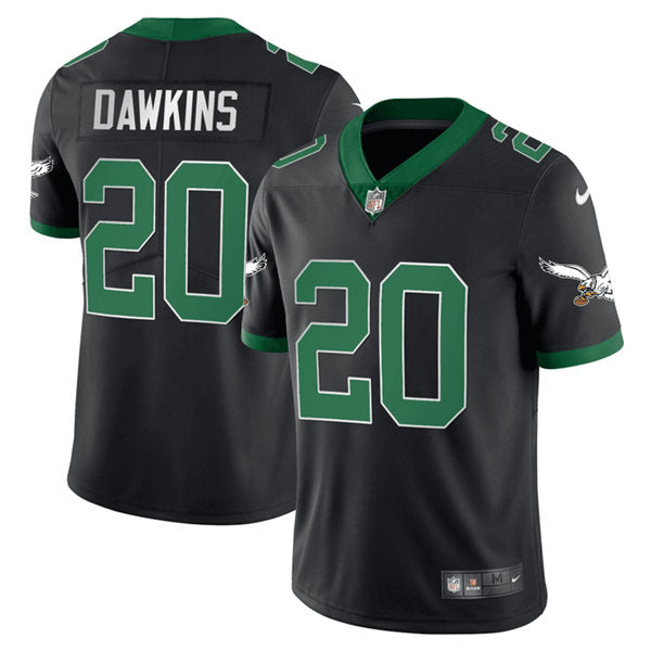 Mens Philadelphia Eagles Retired Player #20 Brian Dawkins 2023 Nike Black 1996 Retro Jersey