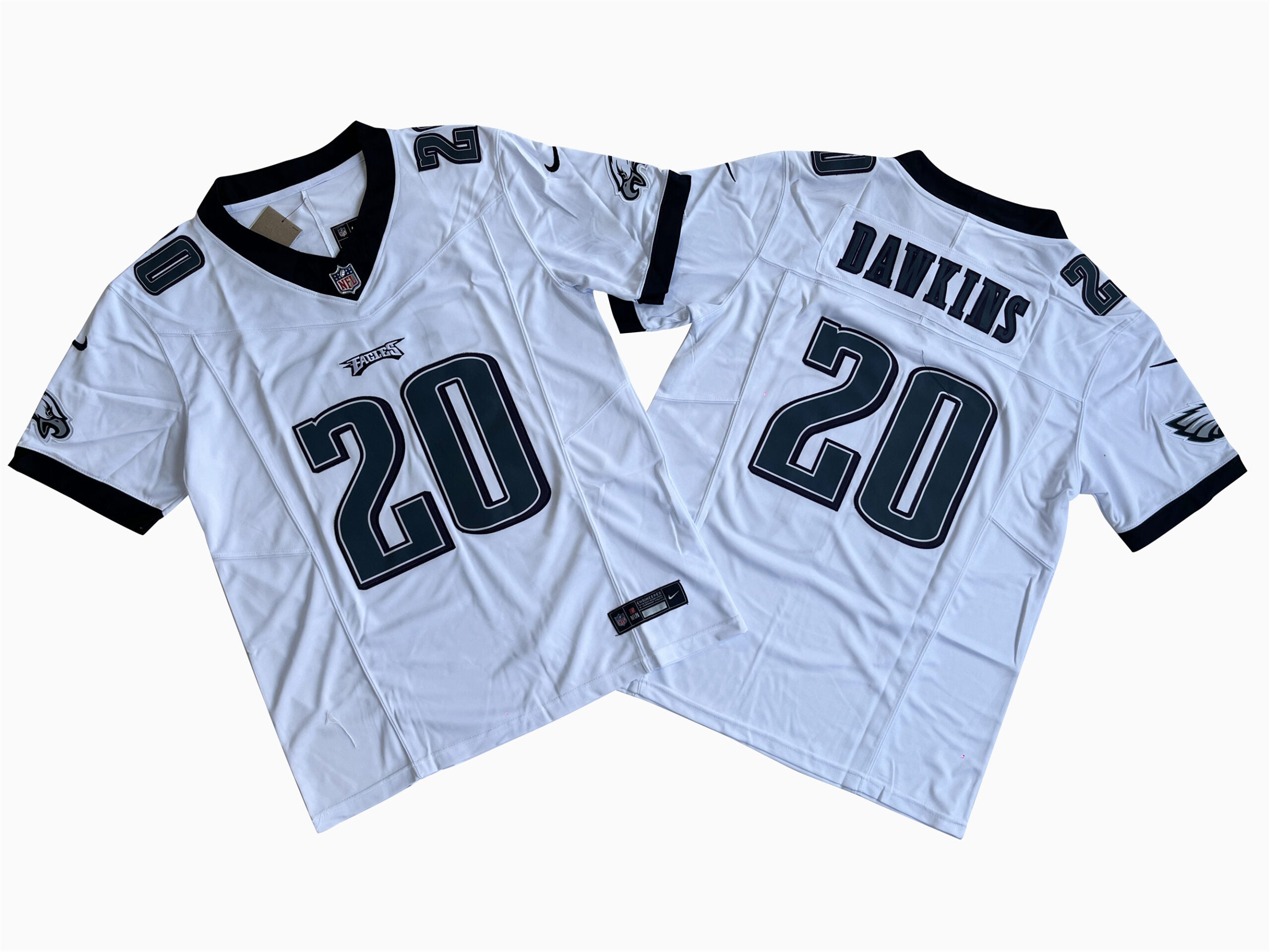 Men’s Philadelphia Eagles Retired Player #20 Brian Dawkins Nike White 2023 Vapor F.U.S.E. Limited Jersey