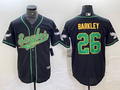 Men’s Philadelphia Eagles Saquon Barkley #26 Black Jersey Joint Edition