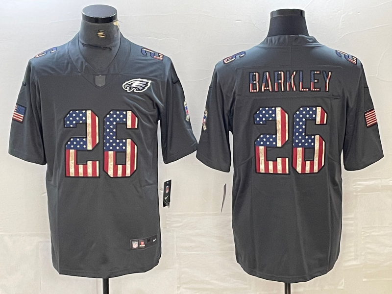 Men’s Philadelphia Eagles Saquon Barkley #26 Black Jersey