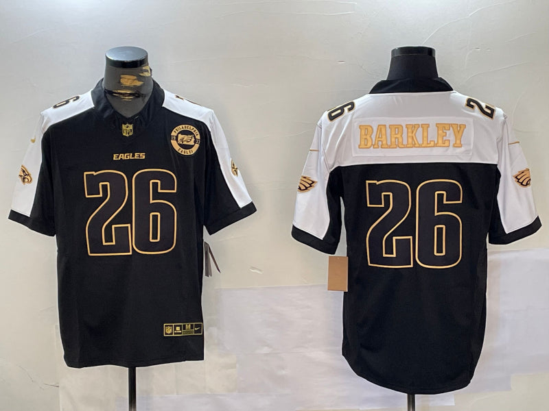 Men’s Philadelphia Eagles Saquon Barkley #26 Black Team Jersey