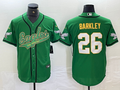 Men’s Philadelphia Eagles Saquon Barkley #26 Kelly Green Jersey Joint Edition