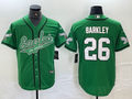 Men’s Philadelphia Eagles Saquon Barkley #26 Kelly Green Jersey Joint Edition