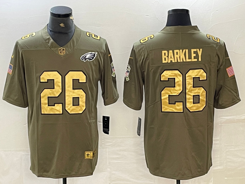 Men’s Philadelphia Eagles Saquon Barkley #26 Olive Jersey