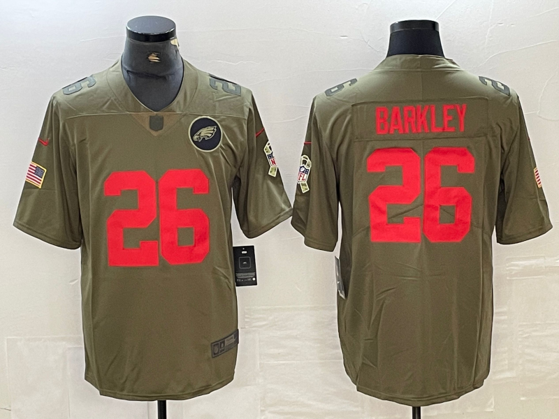 Men’s Philadelphia Eagles Saquon Barkley #26 Olive Jersey
