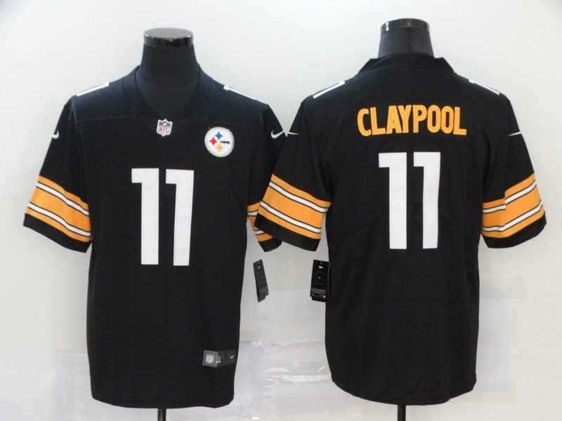 Men’s Pittsburgh Steelers #11 Chase Claypool Nike Black Big Number Alternate Limited Jersey