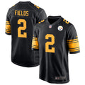 Men’s Pittsburgh Steelers #2 Justin Fields Nike Black Alternate 2 Vapor F.U.S.E. Limited Jersey