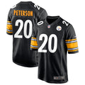 Men’s Pittsburgh Steelers #20 Patrick Peterson Nike Black Vapor Limited Player Jersey