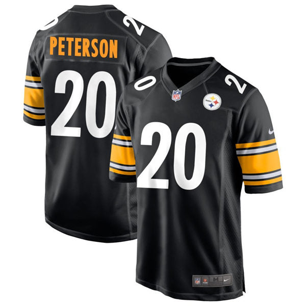 Men’s Pittsburgh Steelers #20 Patrick Peterson Nike Black Vapor Limited Player Jersey