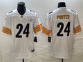 Men’s Pittsburgh Steelers #24 Joey Porter Jr. Nike White Vapor Limited Player Jersey