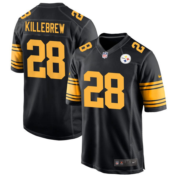 Men’s Pittsburgh Steelers #28 Miles Killebrew Nike Black Alternate 2 Vapor F.U.S.E. Limited Jersey