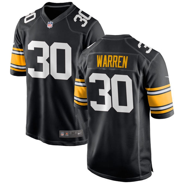 Men’s Pittsburgh Steelers #30 Jaylen Warren Nike Black Big Number Alternate Vapor Limited Jersey