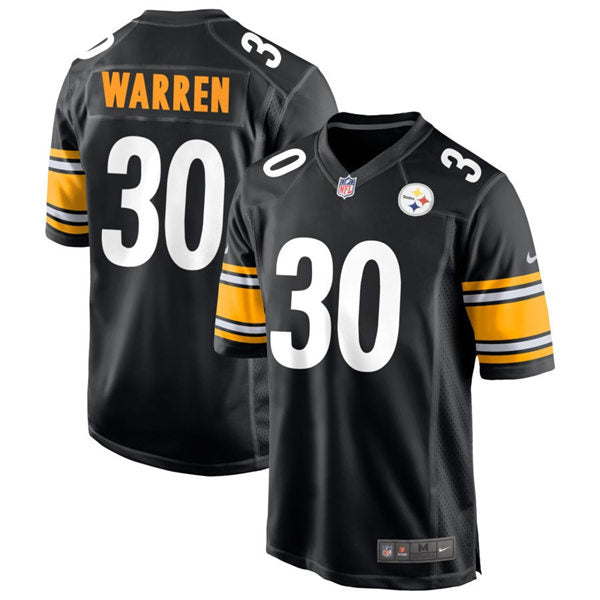 Men’s Pittsburgh Steelers #30 Jaylen Warren  Nike Black Vapor Limited Player Jersey