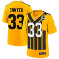 Men’s Pittsburgh Steelers #33 Jack Sawyer Nike Gold Alternate 1933 Throwback Game Jersey