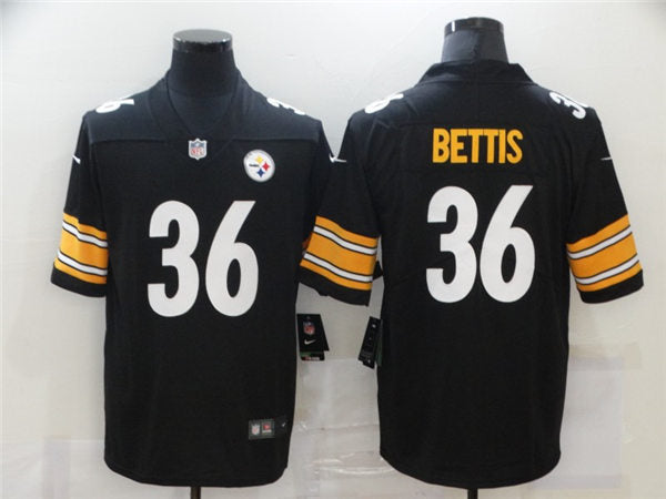 Men’s Pittsburgh Steelers #36 Jerome Bettis Nike Black Player Game Football Jersey