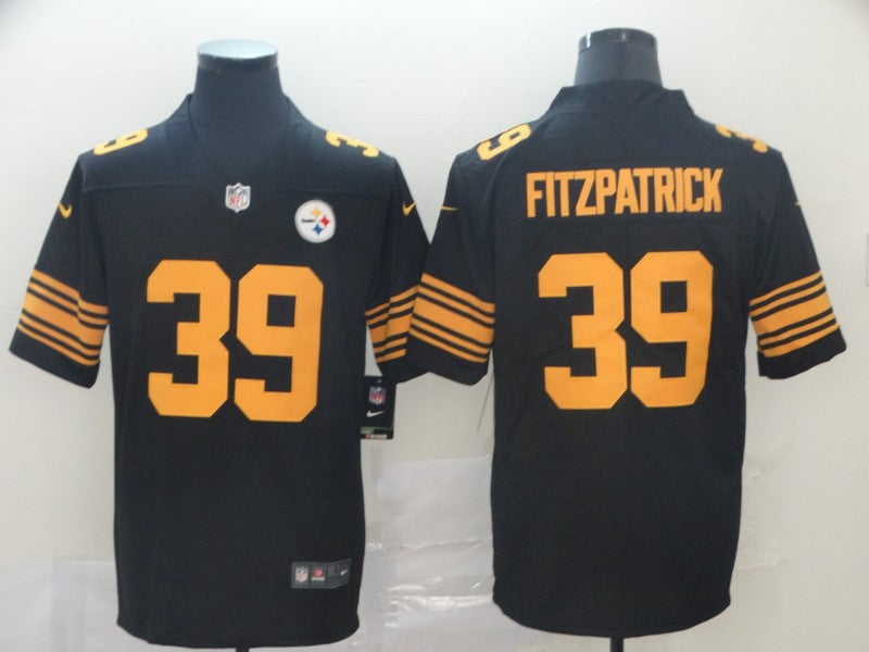 Men’s Pittsburgh Steelers #39 Minkah Fitzpatrick Nike Black Vapor Untouchable Color Rush Jersey