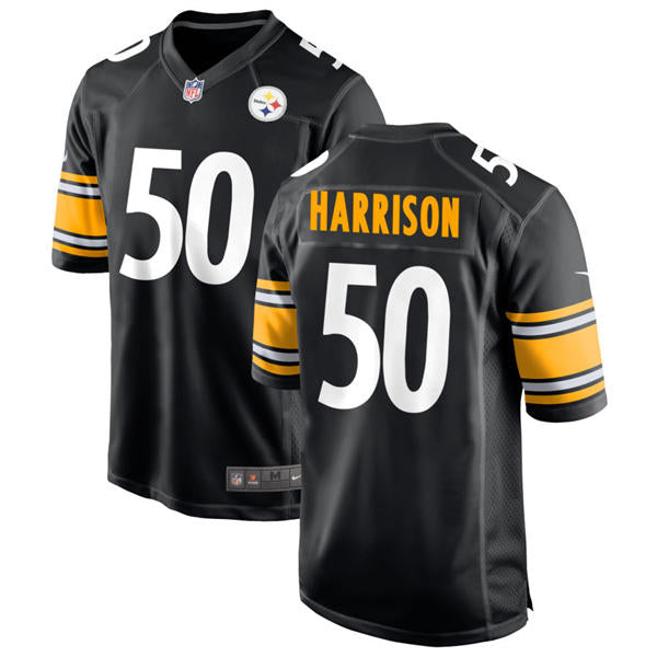 Men’s Pittsburgh Steelers #50 Malik Harrison Nike Black Vapor F.U.S.E. Limited Jersey