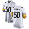 Men’s Pittsburgh Steelers #50 Malik Harrison Nike White Vapor F.U.S.E. Limited Jersey