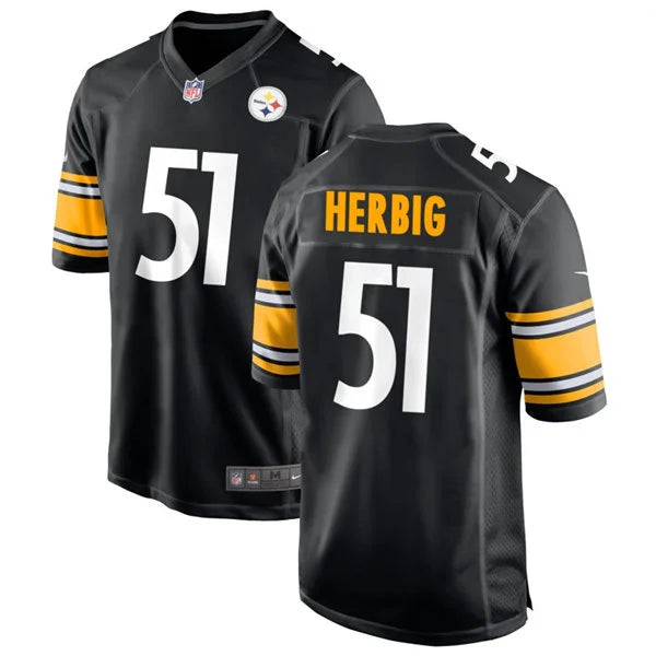 Men’s Pittsburgh Steelers #51 Nick Herbig Nike Black Vapor F.U.S.E. Limited Jersey