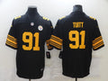 Men’s Pittsburgh Steelers #55 Devin Bush Jr Nike Black Vapor Untouchable Color Rush Jersey