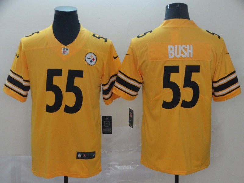 Men’s  Pittsburgh Steelers #55 Devin Bush Jr. Nike Gold Inverted Legend Jersey