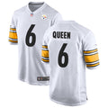 Men’s Pittsburgh Steelers #6 Patrick Queen Nike White Vapor F.U.S.E. Limited Jersey