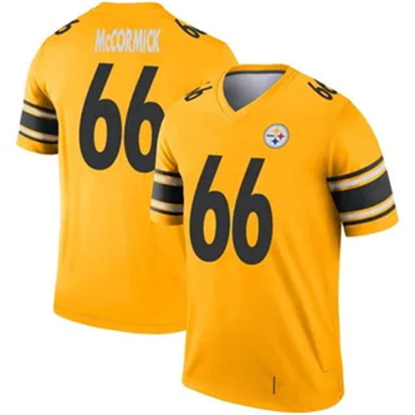 Men’s Pittsburgh Steelers #66 Mason McCormick Nike Gold Inverted Vapor Limited Jersey