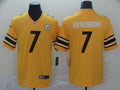 Men’s  Pittsburgh Steelers #7 Ben Roethlisberger Nike Gold Inverted Legend Jersey