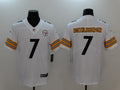 Men’s Pittsburgh Steelers #7 Ben Roethlisberger Nike White Limited Football Jersey