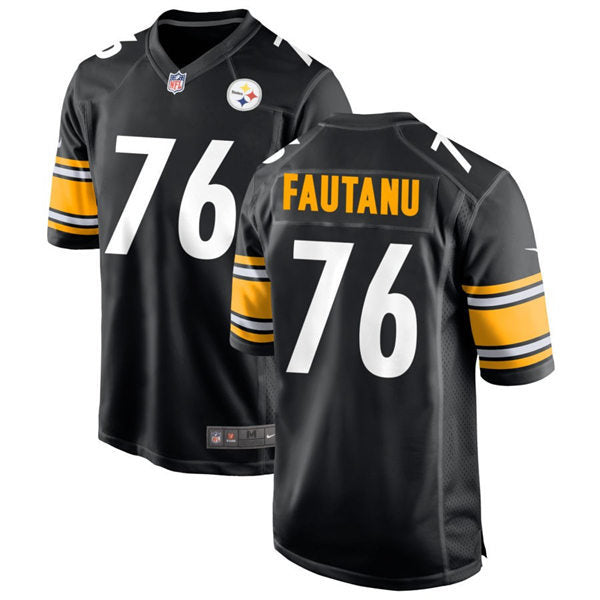 Men’s Pittsburgh Steelers #76 Troy Fautanu Nike Black Vapor Limited Player Jersey