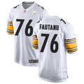 Men’s Pittsburgh Steelers #76 Troy Fautanu Nike White Vapor Limited Player Jersey