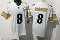 Men’s Pittsburgh Steelers #8 Aaron Rodgers Nike White Vapor F.U.S.E. Limited Jersey