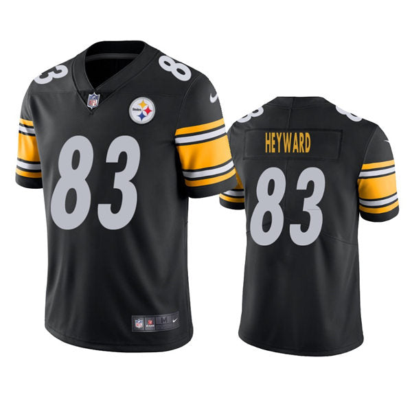 Men’s Pittsburgh Steelers #83 Connor Heyward Nike Black Vapor Limited Player Jersey
