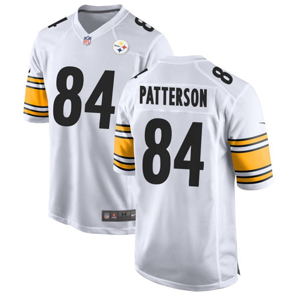 Men’s Pittsburgh Steelers #84 Cordarrelle Patterson Nike White Vapor Limited Player Jersey