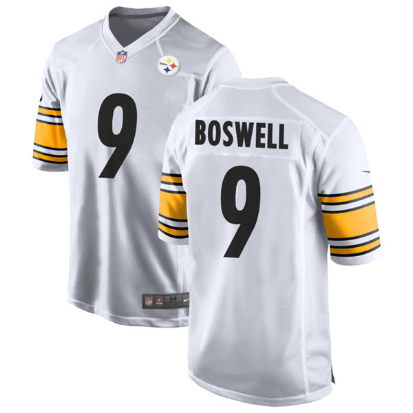 Men’s Pittsburgh Steelers #9 Chris Boswell Nike White Vapor F.U.S.E. Limited Jersey