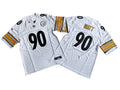 Men’s Pittsburgh Steelers #90 T. J. Watt Nike 2023 White Vapor F.U.S.E. Limited Jersey